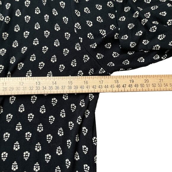 J. Jill Cardigan Womens XS Petite Wearever Collection Open Front Black Geometric - Picture 9 of 12